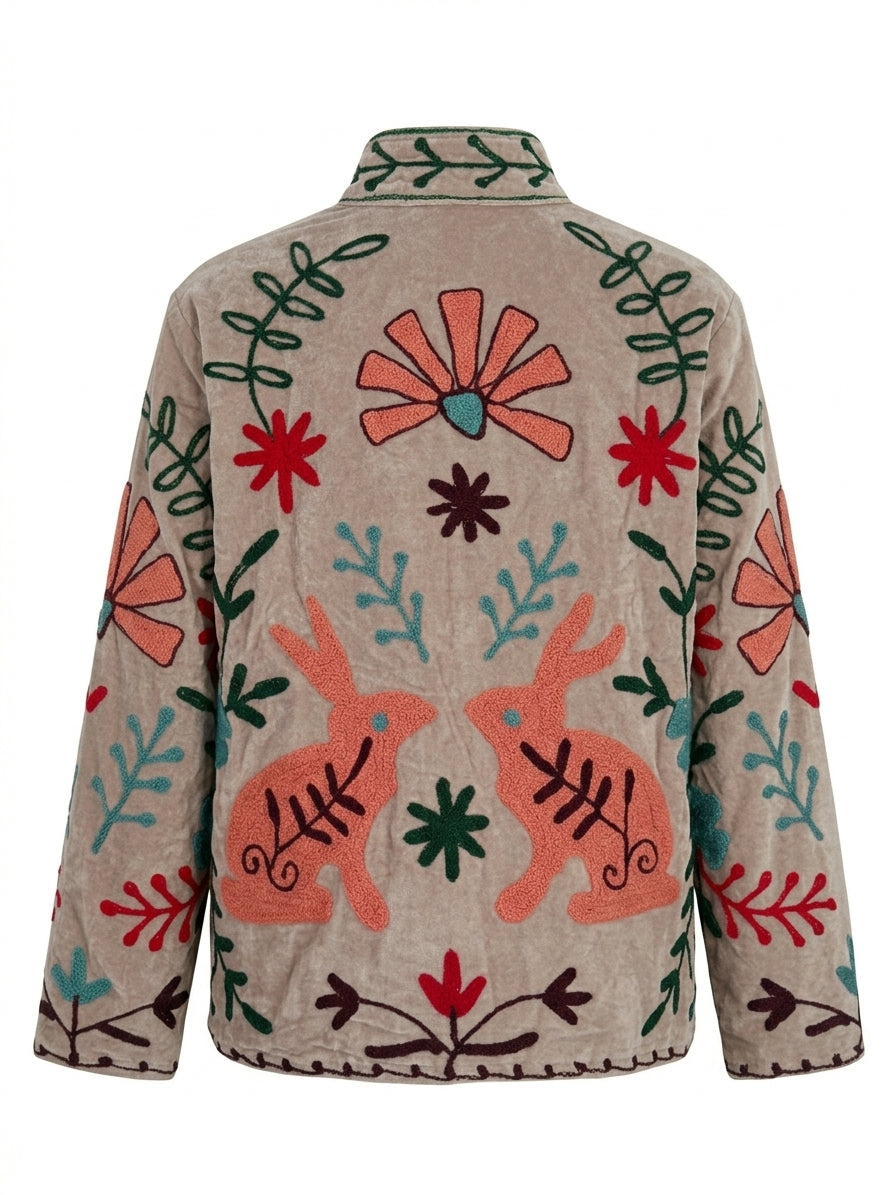 The Beige Rabbit Suzani jacket