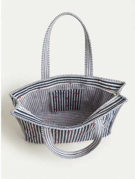 Navy Blue Hearts Tote bag