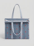 Navy Blue Hearts Tote bag
