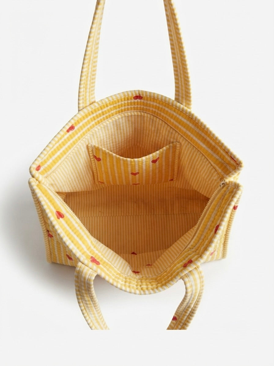 Sunshine Yellow Hearts Tote bag