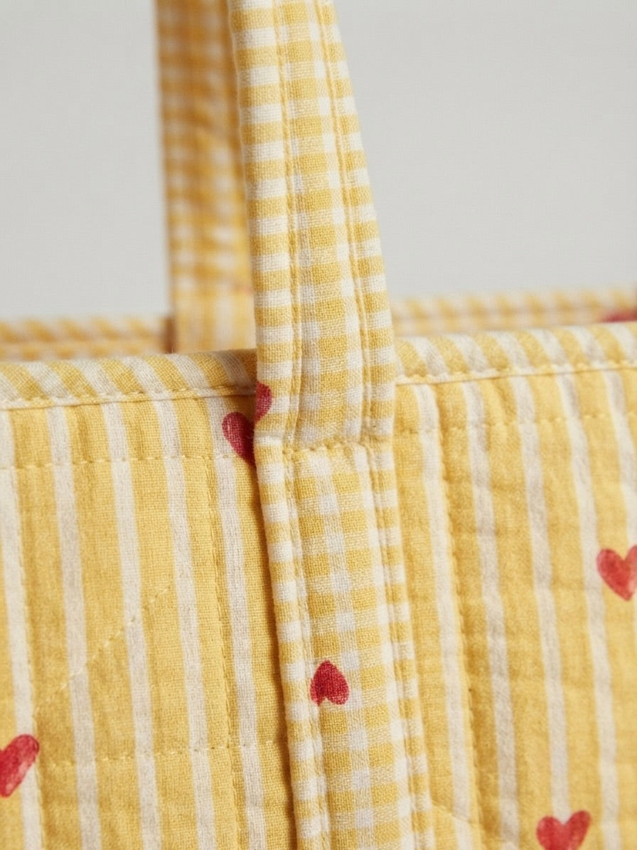 Sunshine Yellow Hearts Tote bag