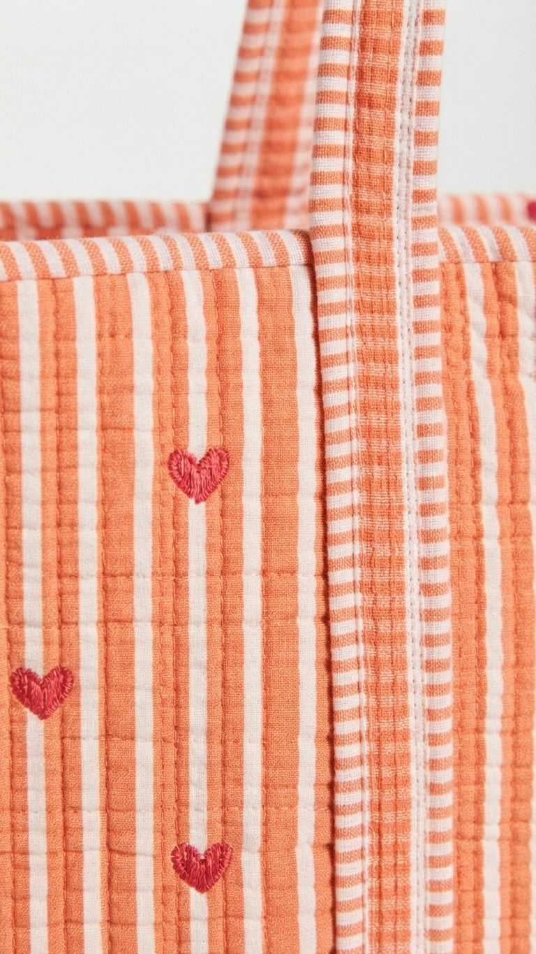 Orange Hearts Tote bag