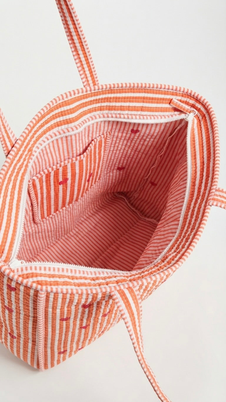 Orange Hearts Tote bag