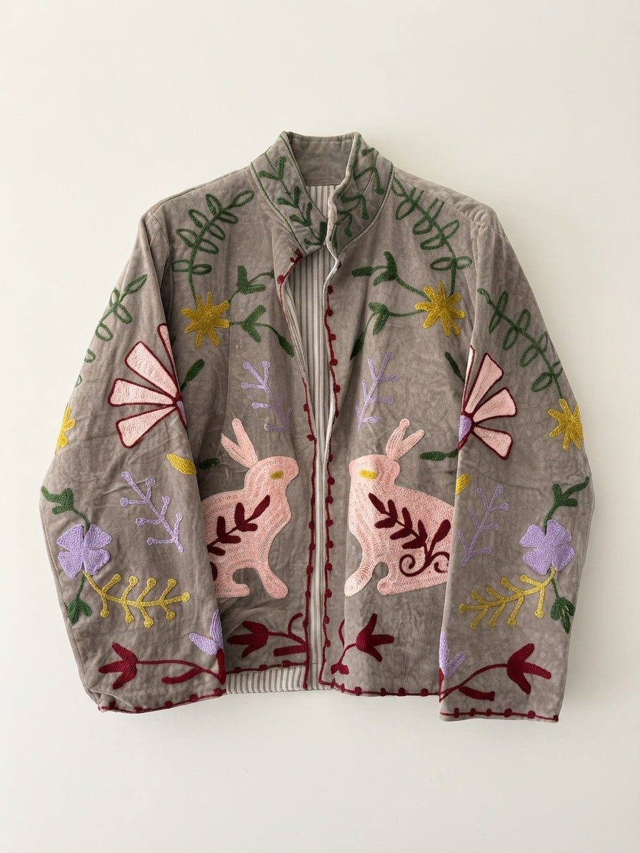 Grey Rabbit Embroidered suzani Jacket