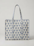 Indigo Palm Block-Print Tote bag