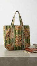 Sage Tiger Quilted Tote bag