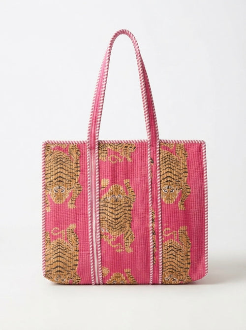 Hot Pink Bengal Tiger Tote